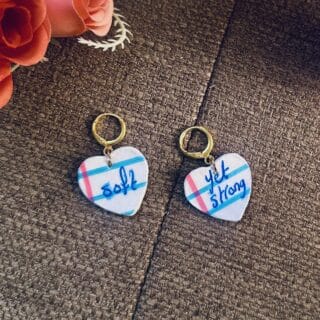 handwritten earrings