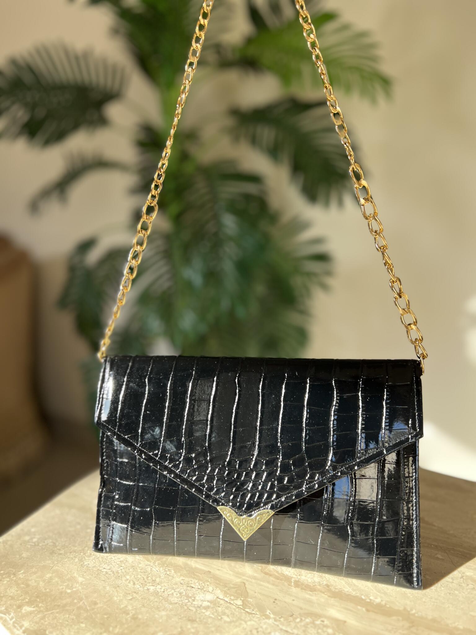 Black Croc Envelope Luxe 3 IMG 3236 scaled