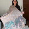 Elephant cashmere shawl