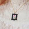 Vintage Black Cameo Necklace