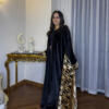 Black velvet kaftan
