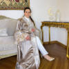 Gold velvet kaftan