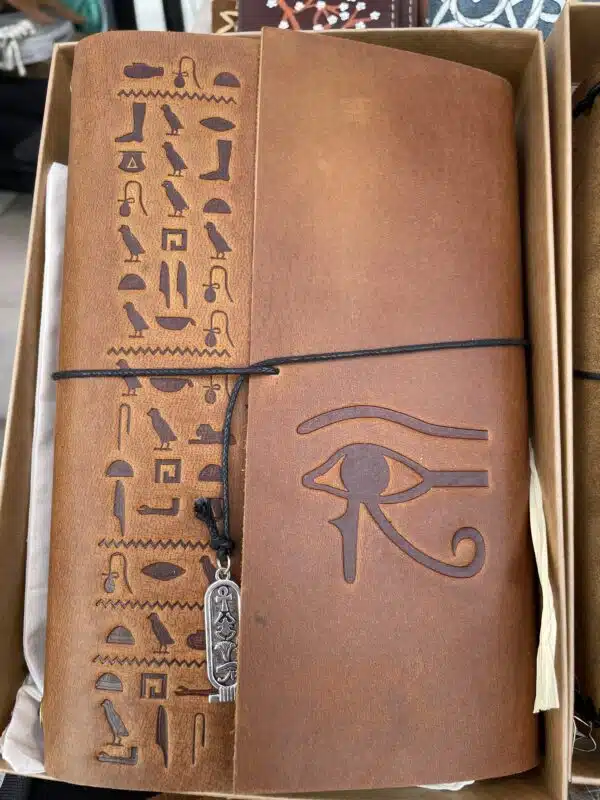 Eye of Horus leather notebook