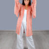 Pink striped kimono