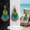 Diamond Beach Fringe Earrings