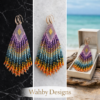 Purple Sunset Fringe Earrings