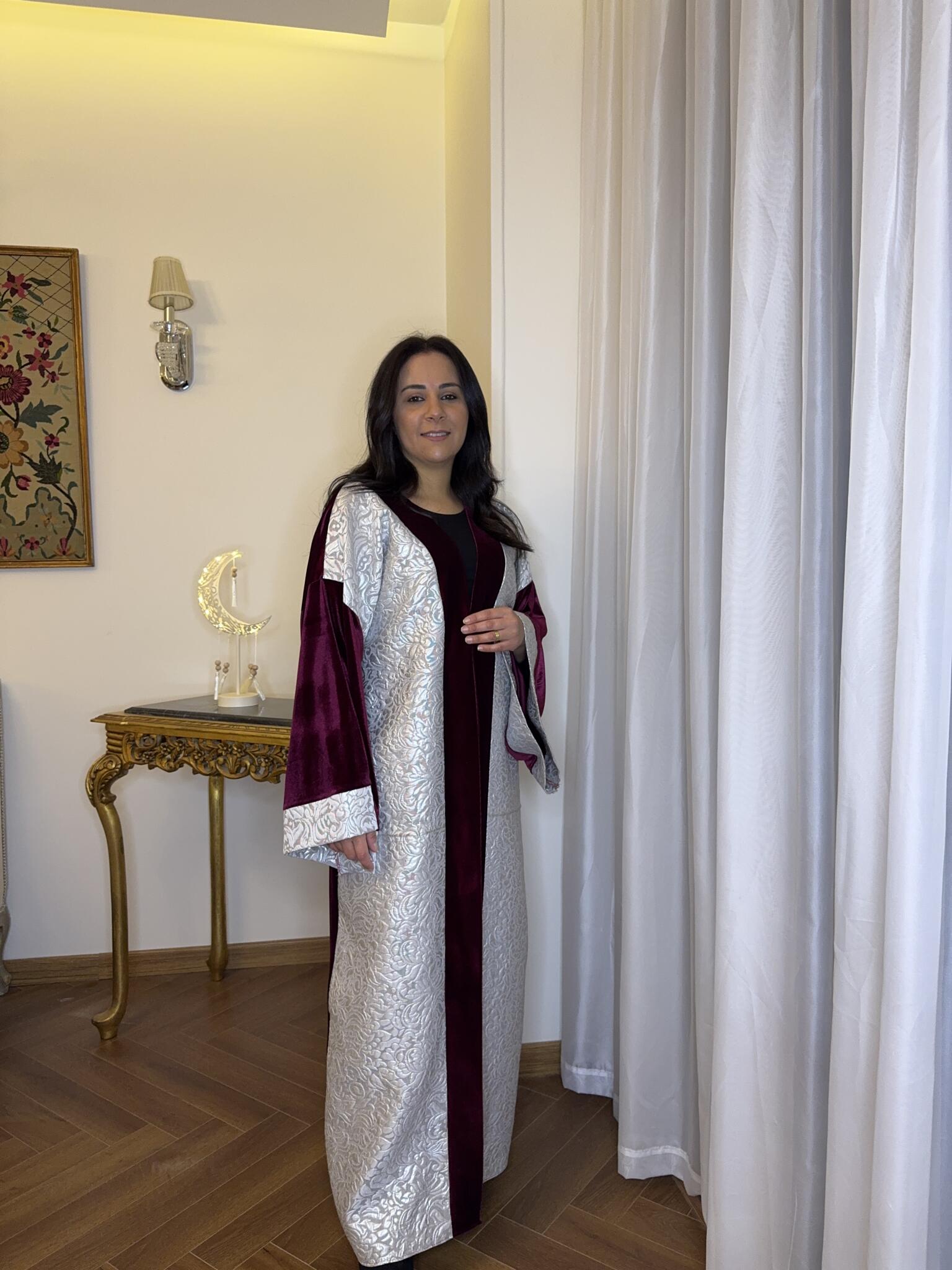 Burgundy velvet kaftan 3 IMG 4143 1 scaled