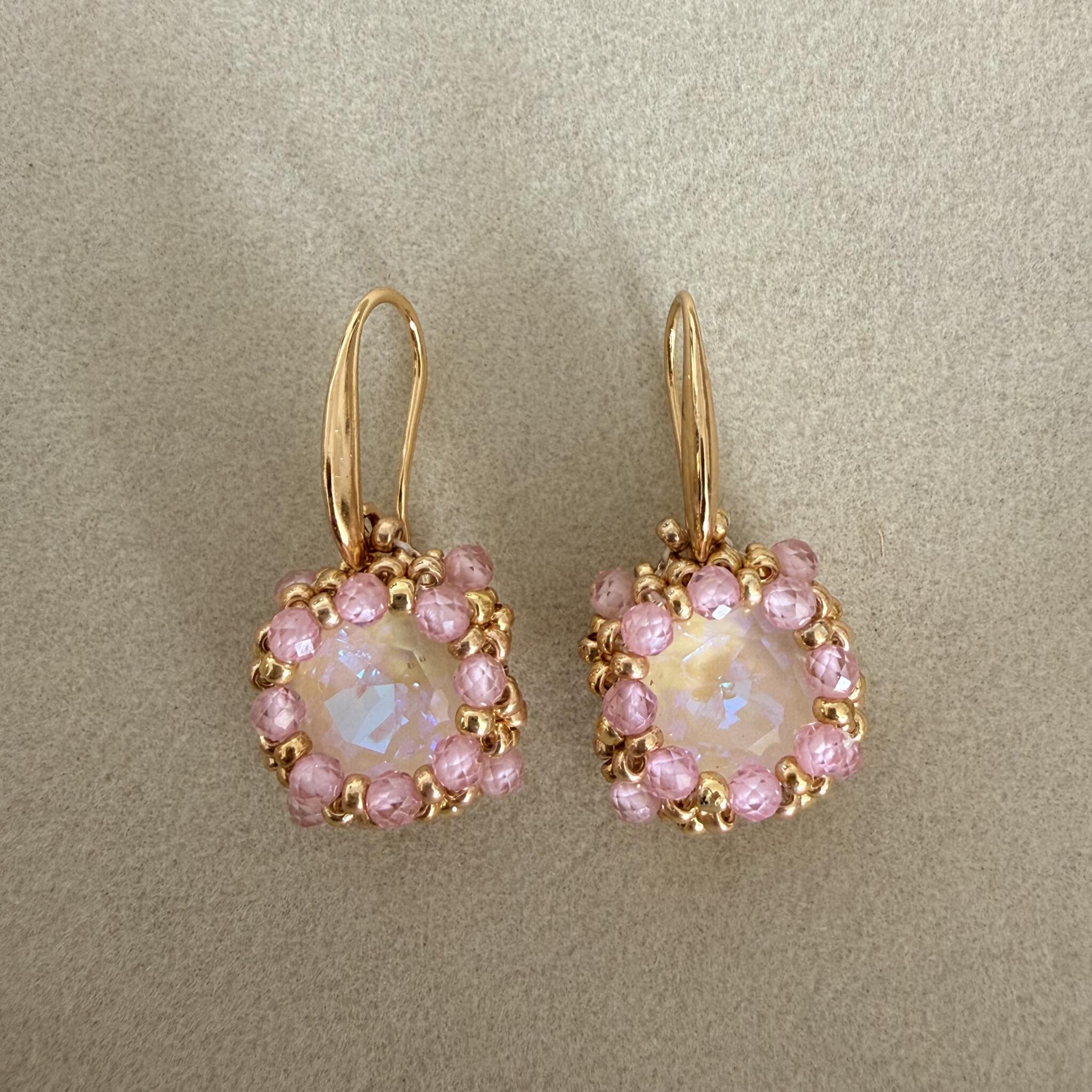 Blush Opal Crystal earrings 2 IMG 4212 scaled