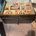 Mini coffee corner with capsules drawers