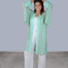 Turquoise striped kimono
