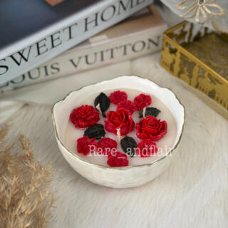 Red rose candle bowl ♥️