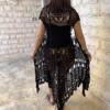Black Crochet Cardigan