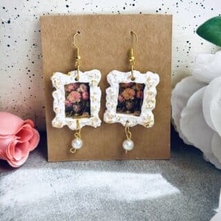 Vintage painting Earrings