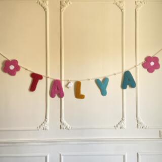 Handmade Punch Needle "SEDRA" name wall hanging
