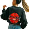 Samurai Cropped Sweatshirt - Black