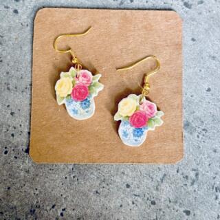 Floral Vase Earrings
