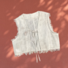 Painted linen vest