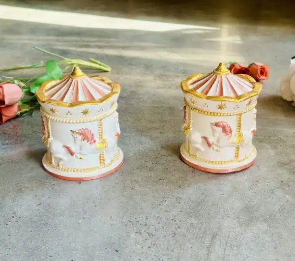 Set of Two Decorative Carousel Boxes
