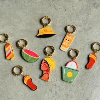 Set of 8 Bag Charms