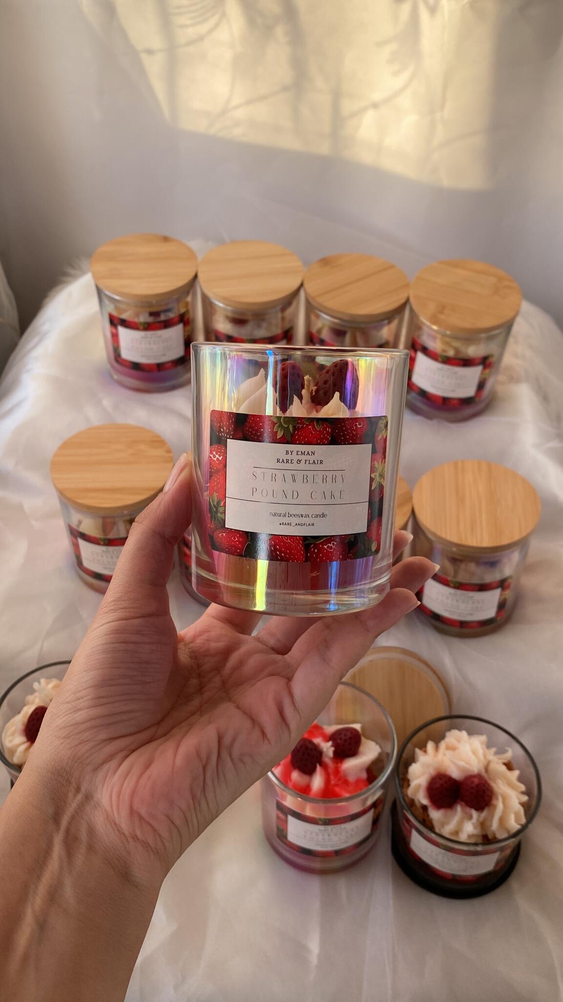 Strawberry pound cake candle 1 Strawberry pound cake candle