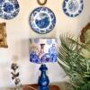 Classic Bleu Blanc Side Lamp
