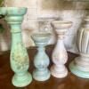 Classic Pastel Candle Holders Set