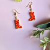 Cowgirl Floral Boots Earrings