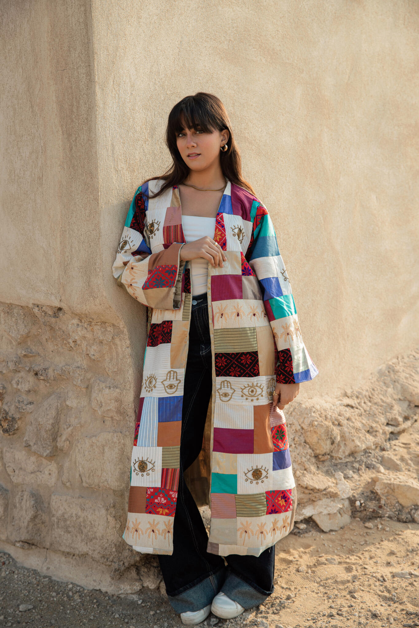 Egyptian Handmade Patchwork Kimono - Bohemian Style 1 Egyptian Handmade Patchwork Kimono - Bohemian Style