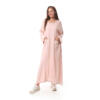 Cashmere cotton silk sleeves long dress
