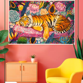 colorful Tiger Painting