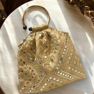 Beige mirrors bag