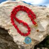 Namaste's hot red shell necklace