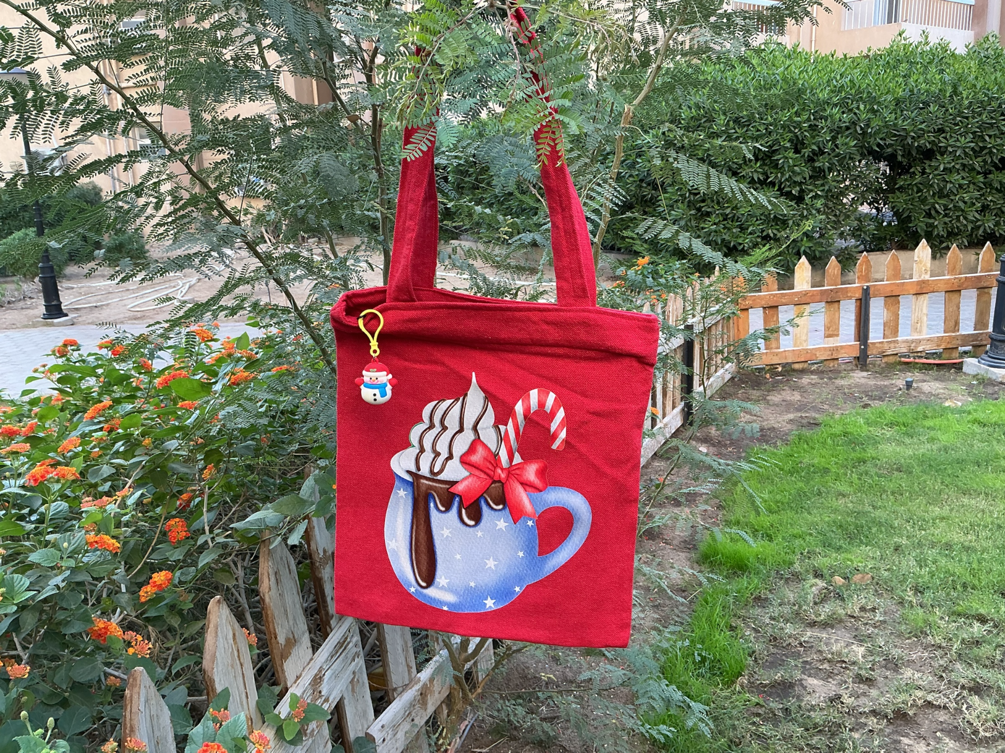 Christmas mug tote bag