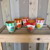 Handpainted pottery pot- set of 3