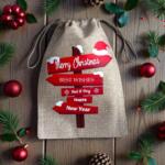 Christmas sign bag