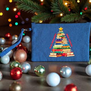 Christmas tree Book clutch