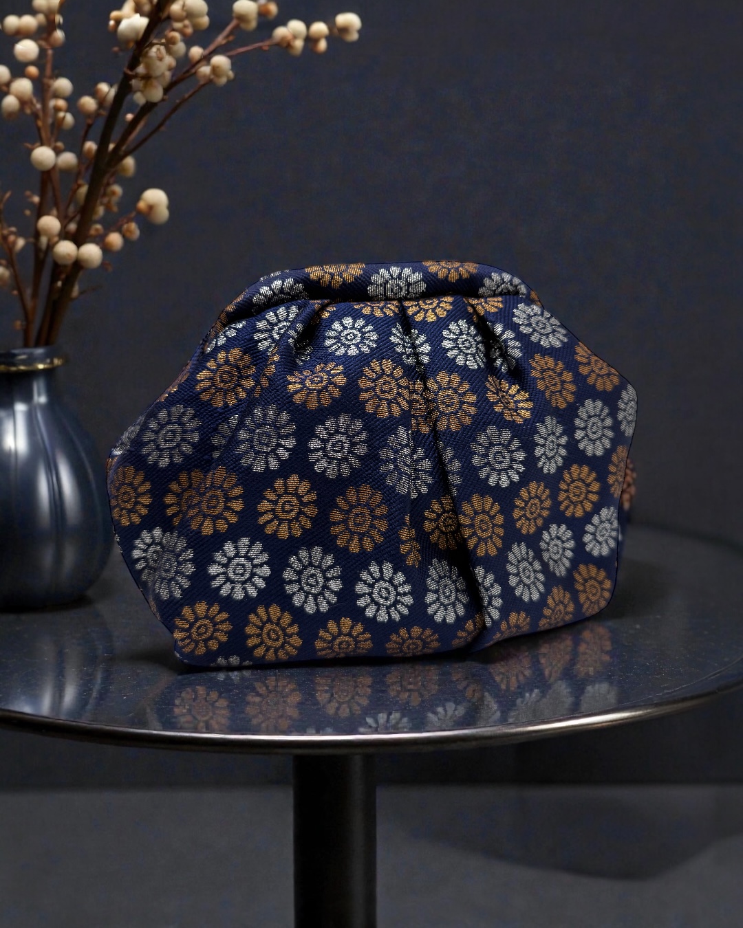 Dark flowers pouch 1 Dark flowers pouch