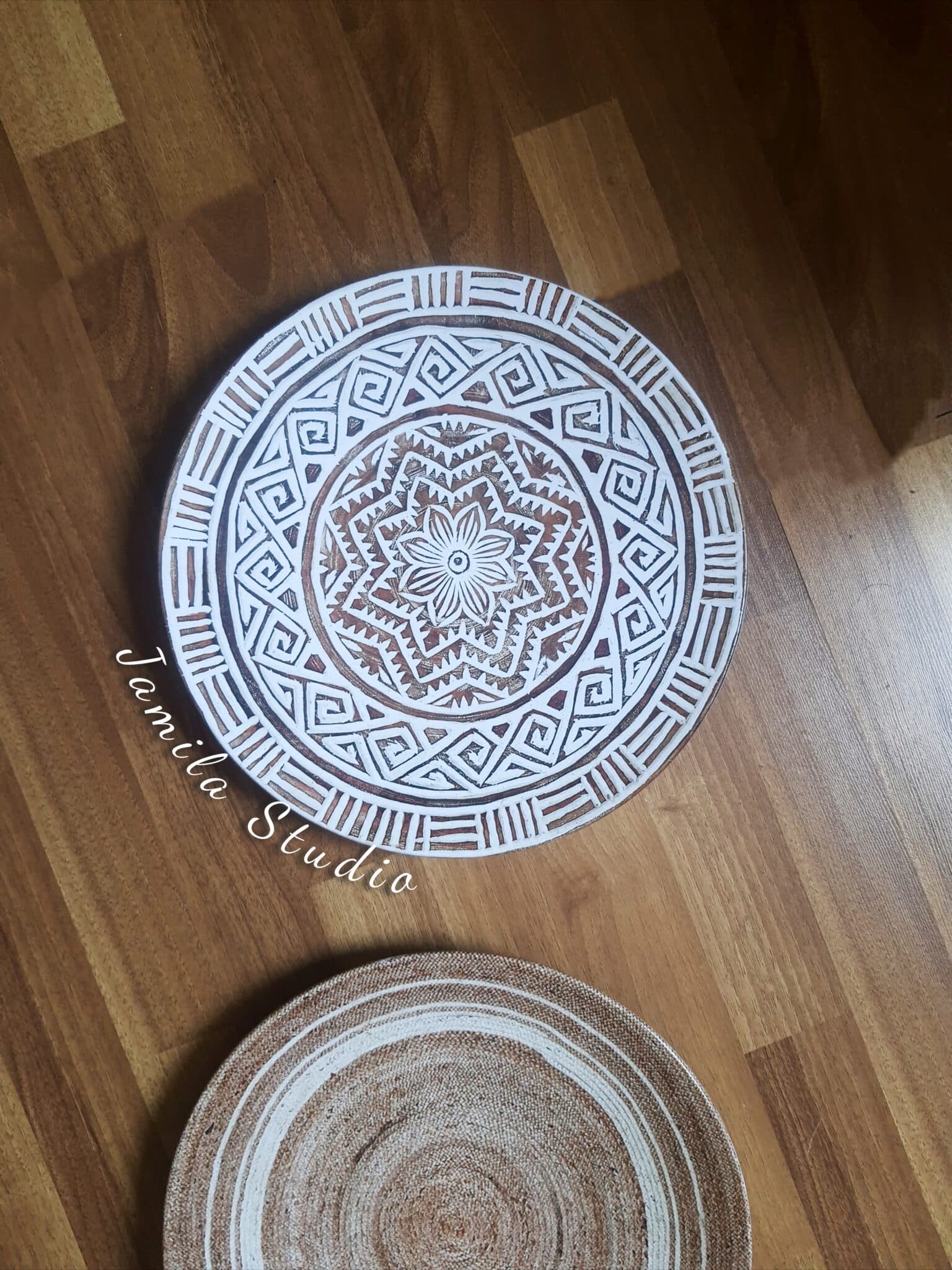 Wooden & Rattan Themed wall plates 1 Wooden & Rattan Themed wall plates