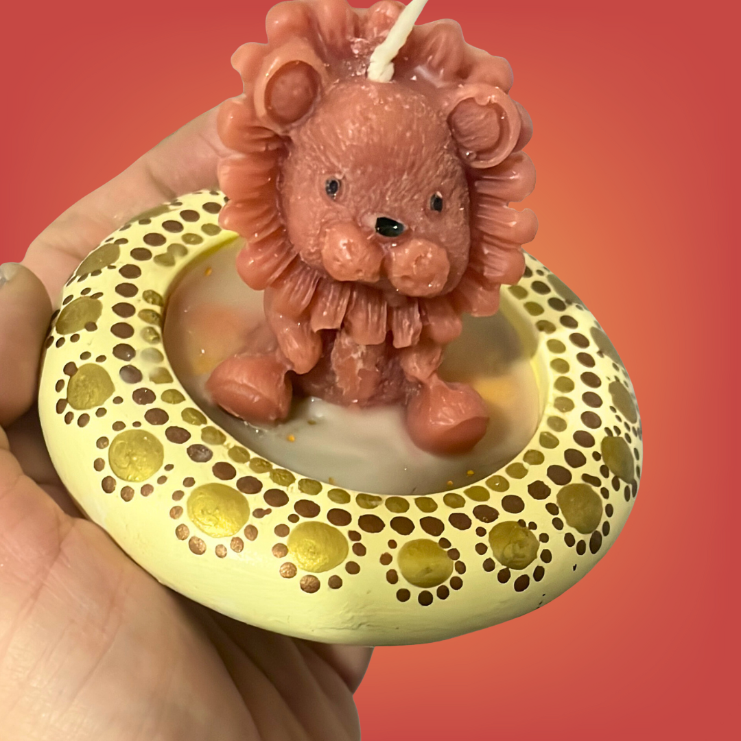 Lion Candle – Candy Scent, 7cm