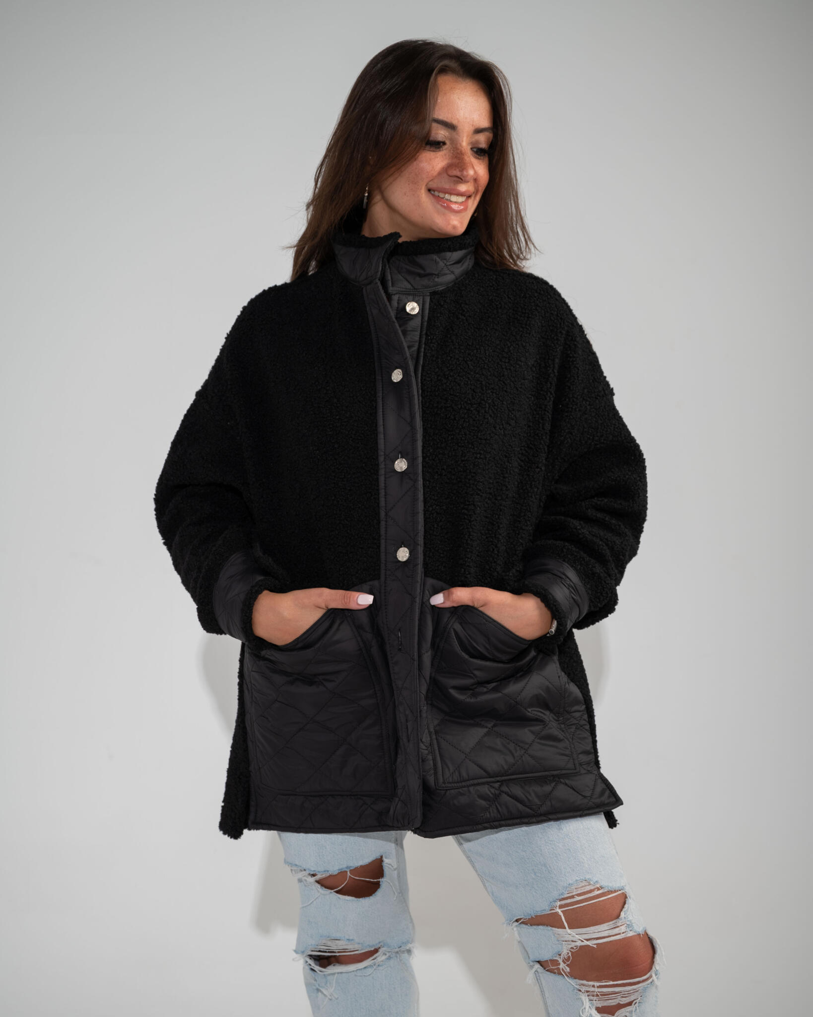 Tiddy quilted jacket black X black 1 Tiddy quilted jacket black X black