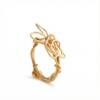 Flowery Collection, Wrapped Wire Flowers & Leaves Ring