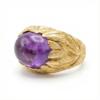 Flowery Collection, Leaves With Amethyst Ring