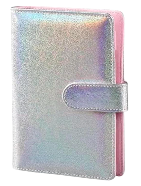 Metallic Glitter Silver budget binder 1 Metallic Glitter Silver budget binder