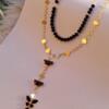 2-layered butterfly necklace