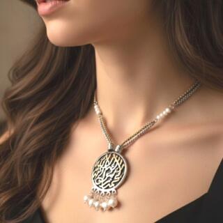 سلسلة ودلاية من النحاس المطلي دهب و اللولي