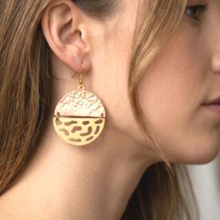 حلق من النحاس البيور الأحمر والاصفر