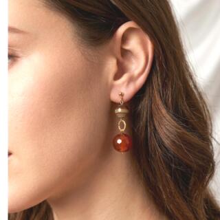 حلق من العقيق وطلاء. دهب متوفر جميع الالوان