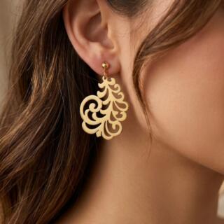 حلق من النحاس المطلي. دهب و فضة. هاند ميد