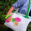 Beach off white tote bag