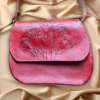 Crimson Bloom Handcrafted Leather Bag